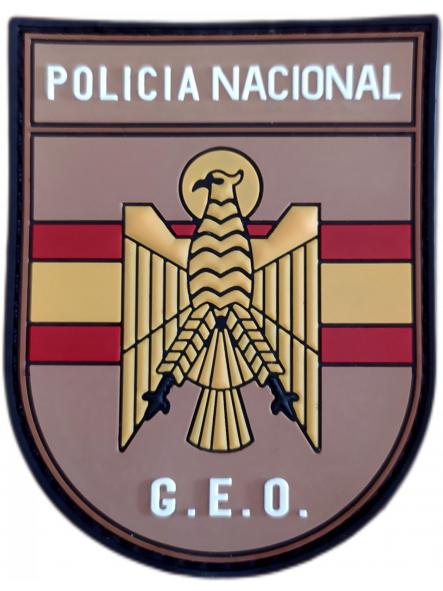 Policía Nacional GEO Grupo Especial de Operaciones maderos parche insignia emblema distintivo