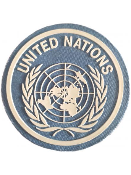 Ejército Cascos Azules en misión de Naciones Unidas United Nations parche insignia emblema distintivo