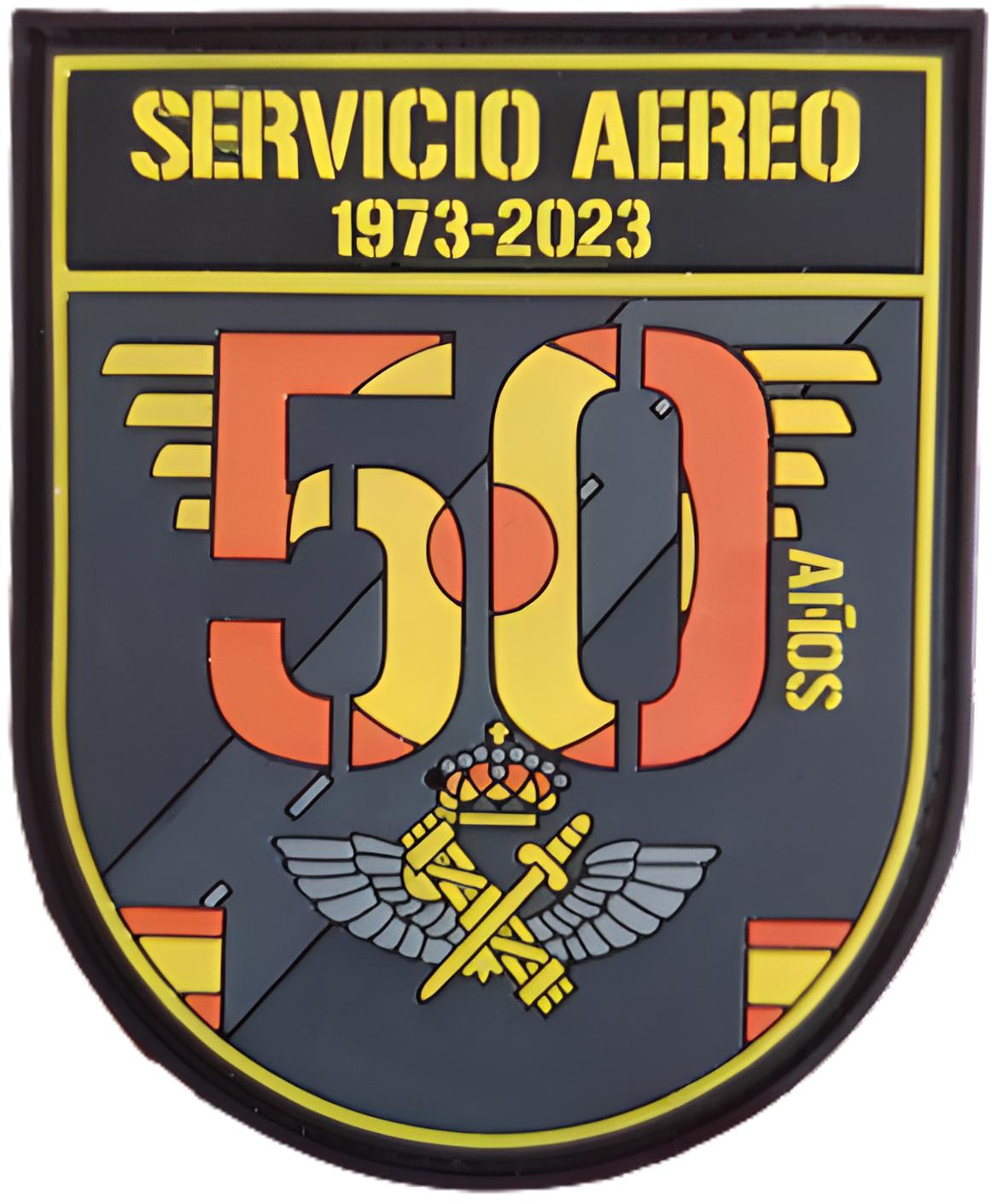 Guardia Civil Servicio Aéreo 50 Años 1973 2023 parche insignia emblema distintivo Gendarmerie