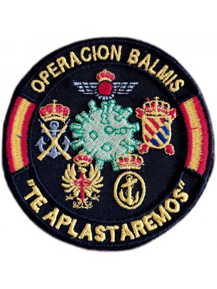 Ejército Aire Tierra UME Armada Guardia Real Operación Balmis TE APLASTAREMOS parche insignia emblema bordado