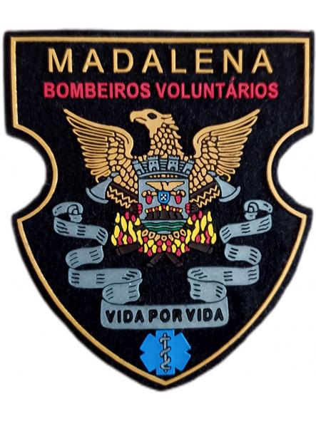 Bomberos de Madalena Portugal Bombeiros Voluntarios parche insignia emblema Fire Dept
