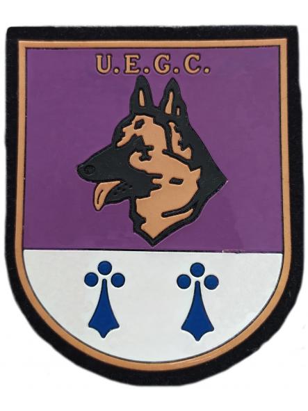 Policía Nacional CNP Unidad Especial Guías Caninos K-9 parche insignia emblema morado Police