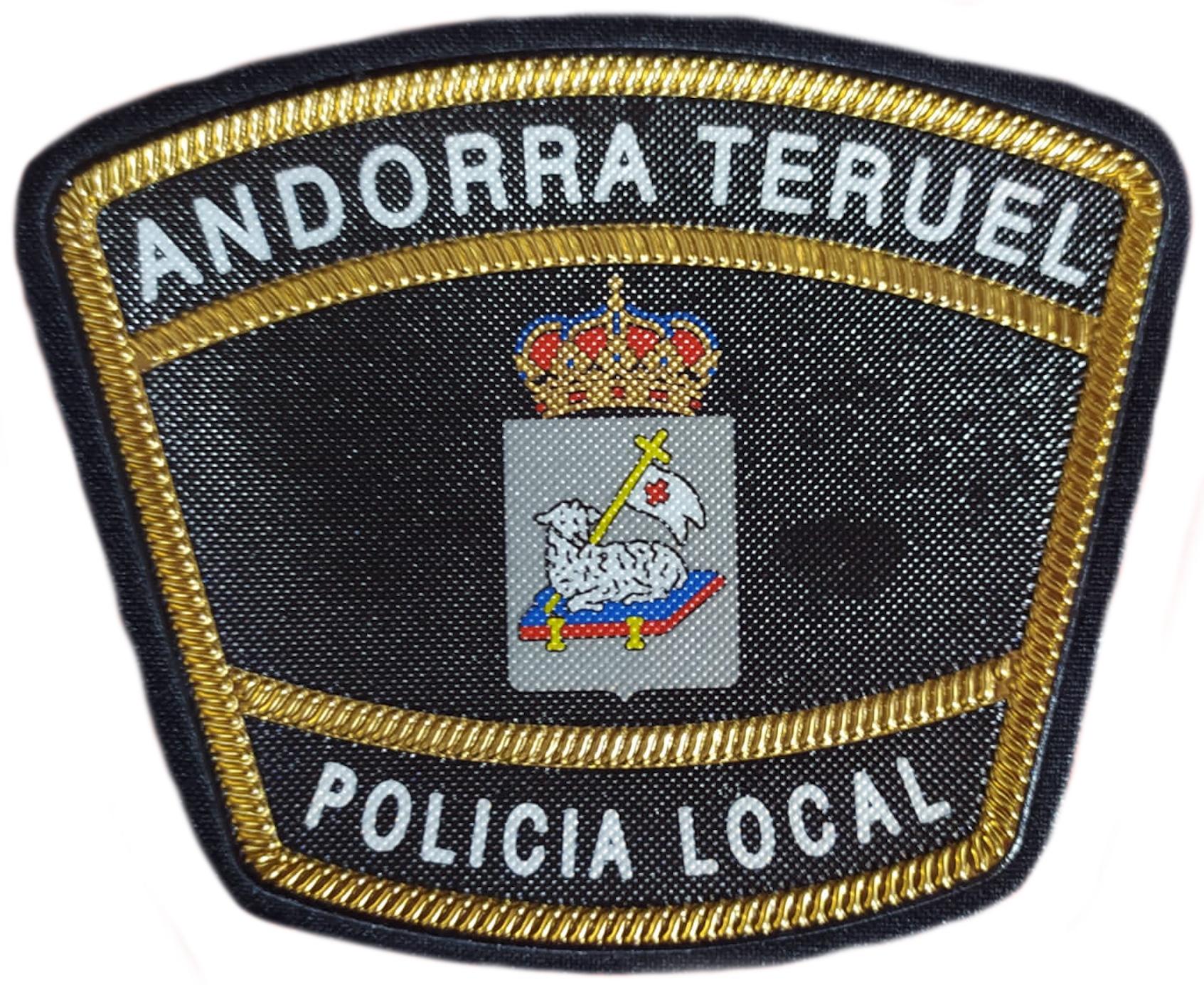 Policía Local Andorra Teruel parche insignia emblema distintivo patch ecusson