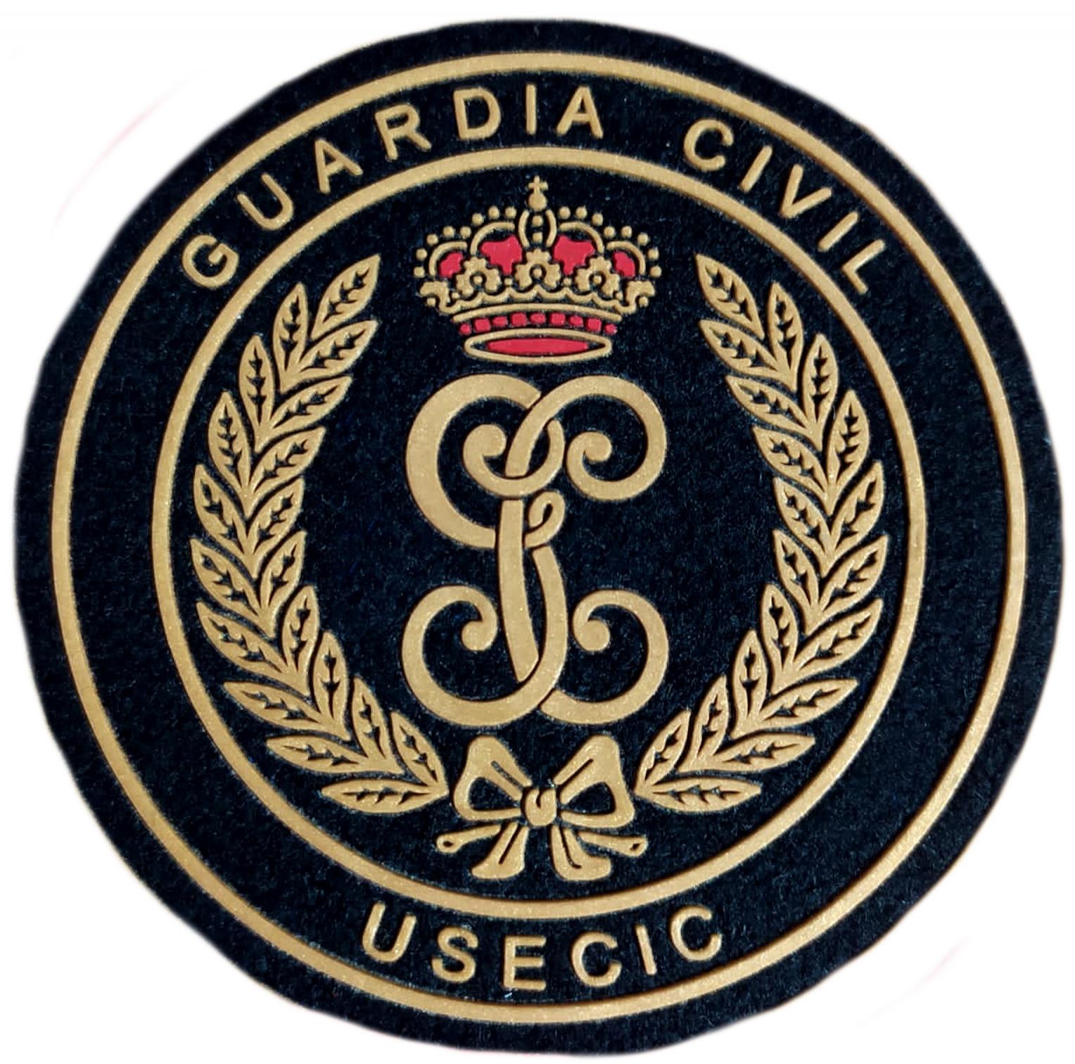 Guardia Civil USECIC negro con lazo dorado parche insignia emblema Gendarmerie