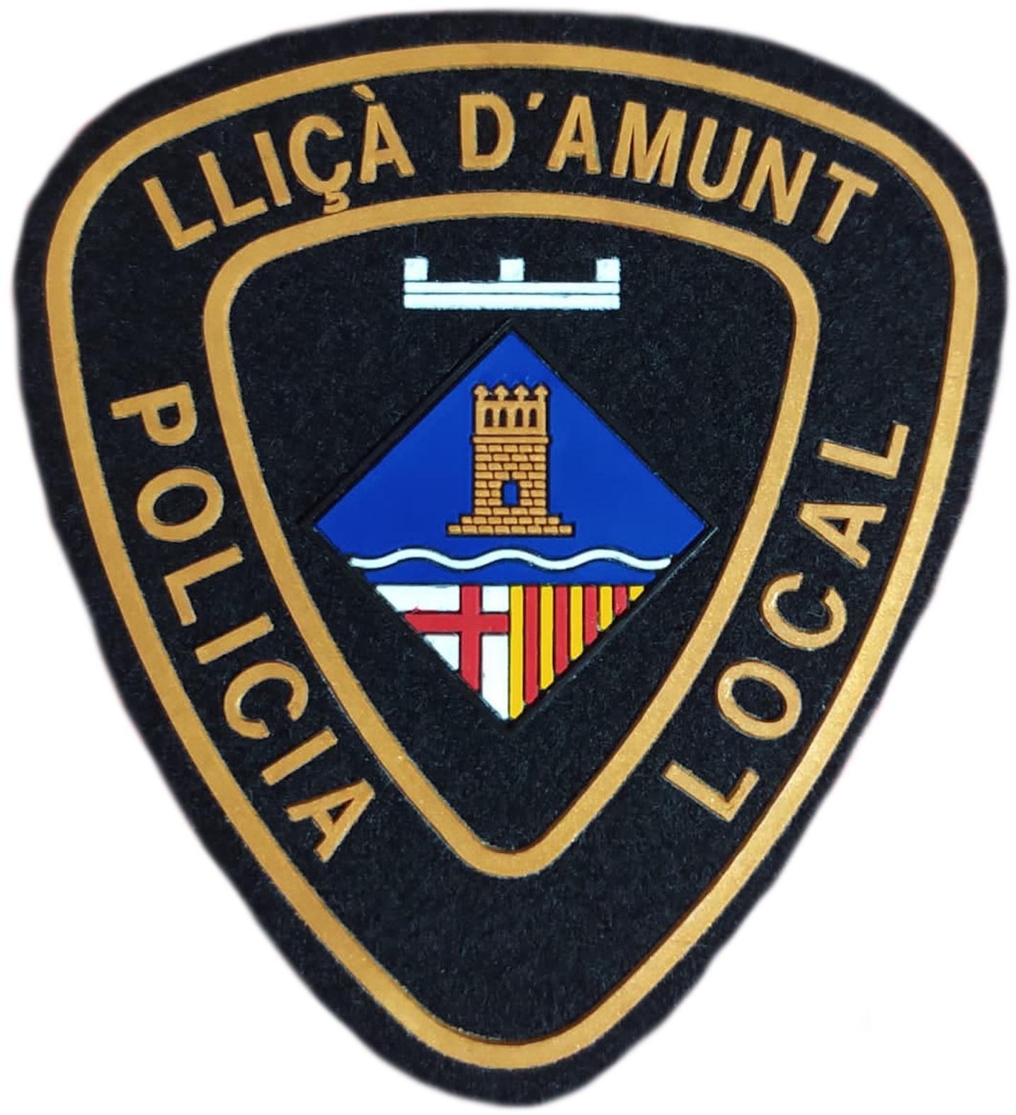 Policía Local Lliça d´Amunt parche insignia emblema distintivo Police Dept