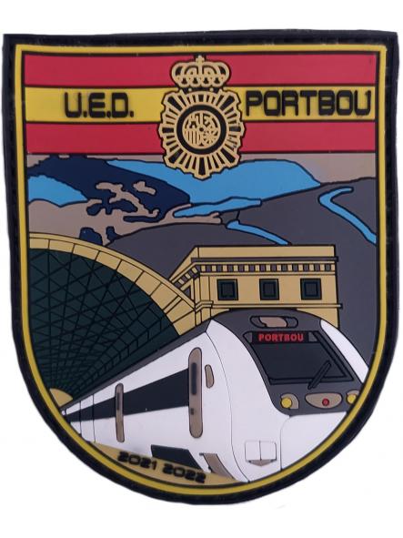 Policía Nacional CNP UED Unidad de Extranjería y Documentación Portbou parche insignia emblema police patch ecusson