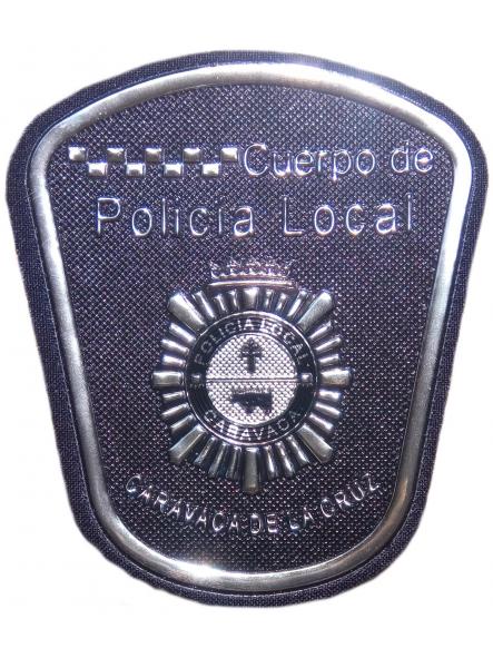 Policía Local Caravaca de la Cruz Murcia parche insignia emblema plateado police patch ecusson