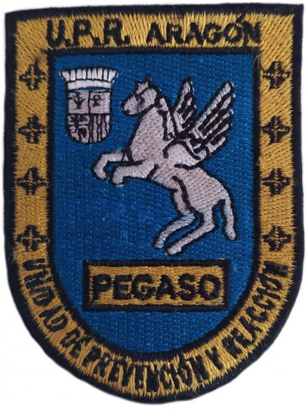 Policía Nacional CNP unidad de prevención y reacción UPR Pegaso Aragón parche insignia emblema police patch ecusson [0]