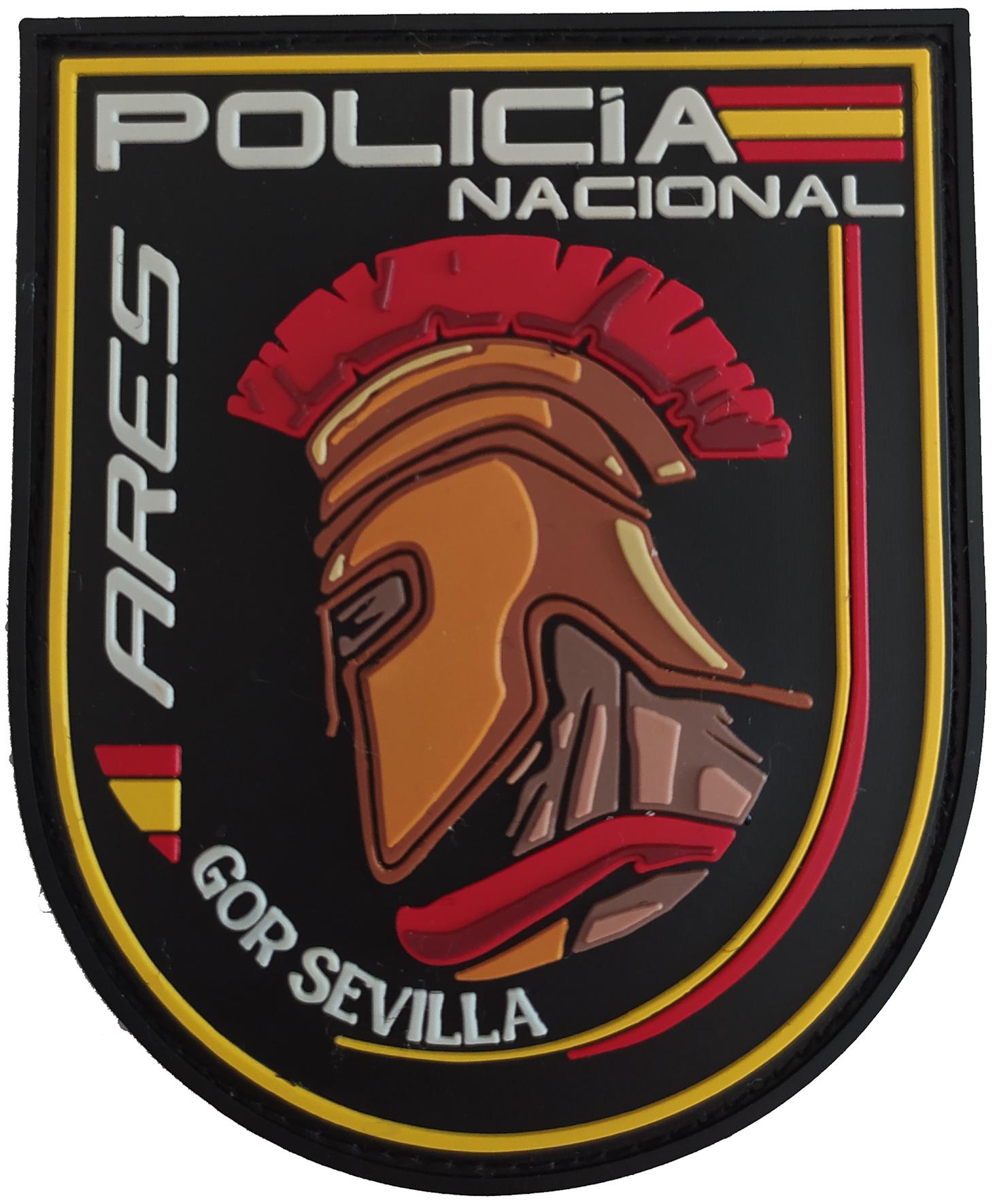 Policía Nacional CNP Grupo Operativo de Respuesta GOR Sevilla Ares parche insignia emblema distintivo patch ecusson