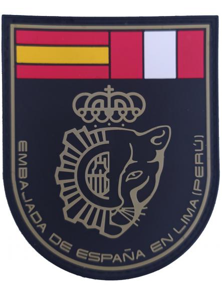 Policía Nacional CNP Servicio de Seguridad Embajada de Lima Perú Close Protection Team parche insignia emblema police patch ecusson [0]