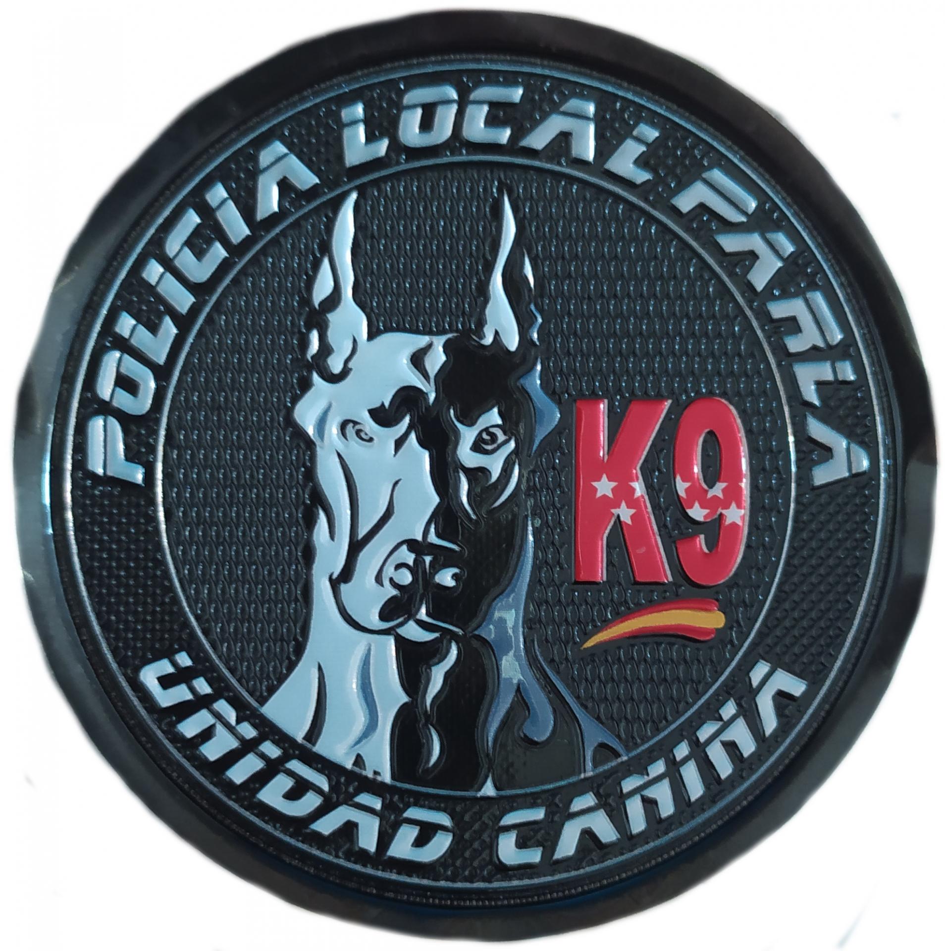 Policía Local Parla Madrid K9 Unidad Canina parche insignia emblema distintivo police patch ecusson