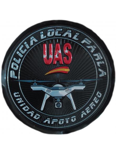 Policía Local Parla Madrid UAS Unidad de Apoyo Aéreo Drones parche insignia emblema distintivo police patch ecusson