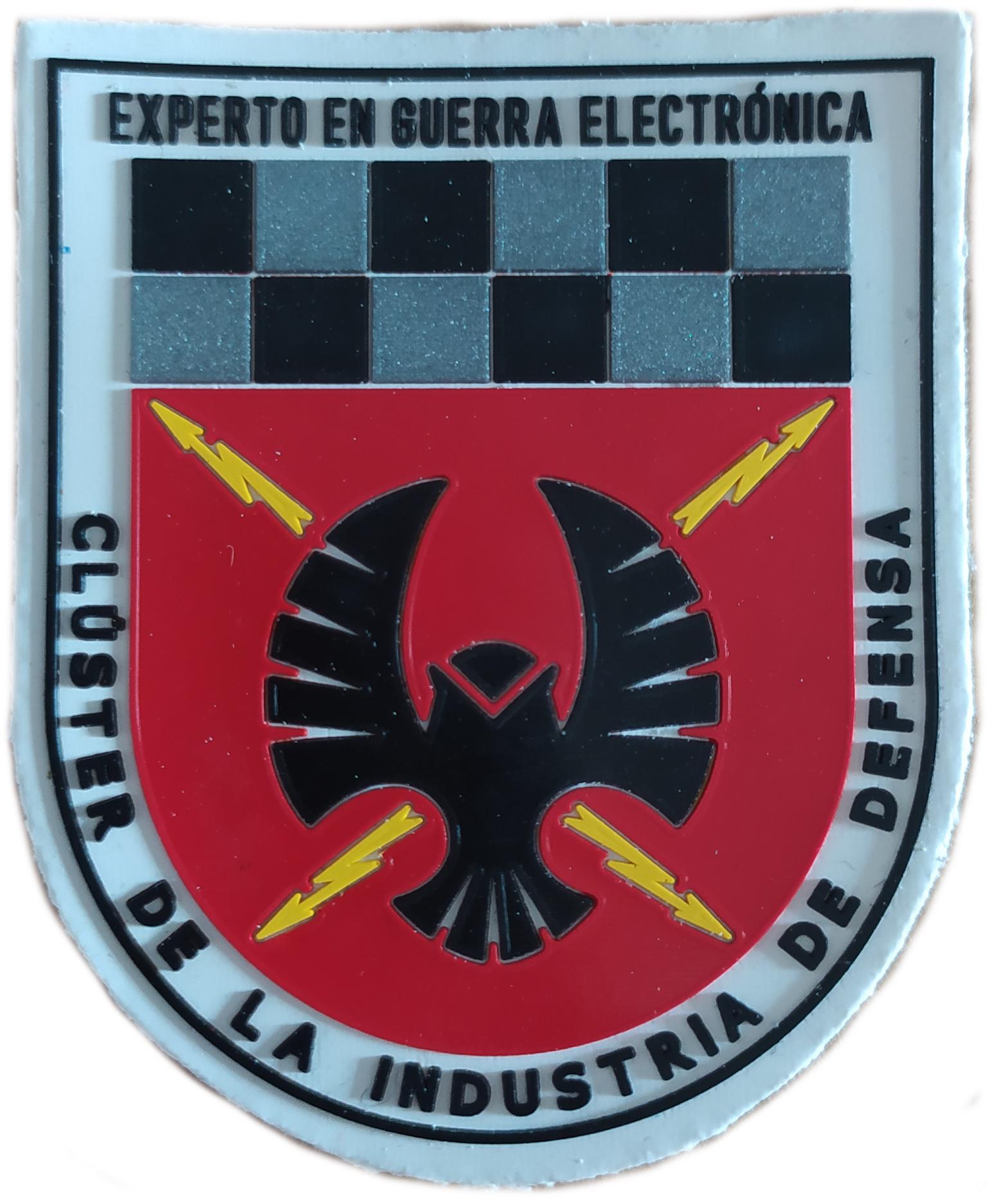 Ejército de Tierra Experto en Guerra Electrónica Clúster Industria de la Defensa parche insignia escudo Army patch ecusson