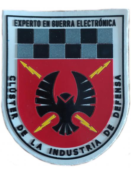 Ejército de Tierra Experto en Guerra Electrónica Clúster Industria de la Defensa parche insignia escudo Army patch ecusson