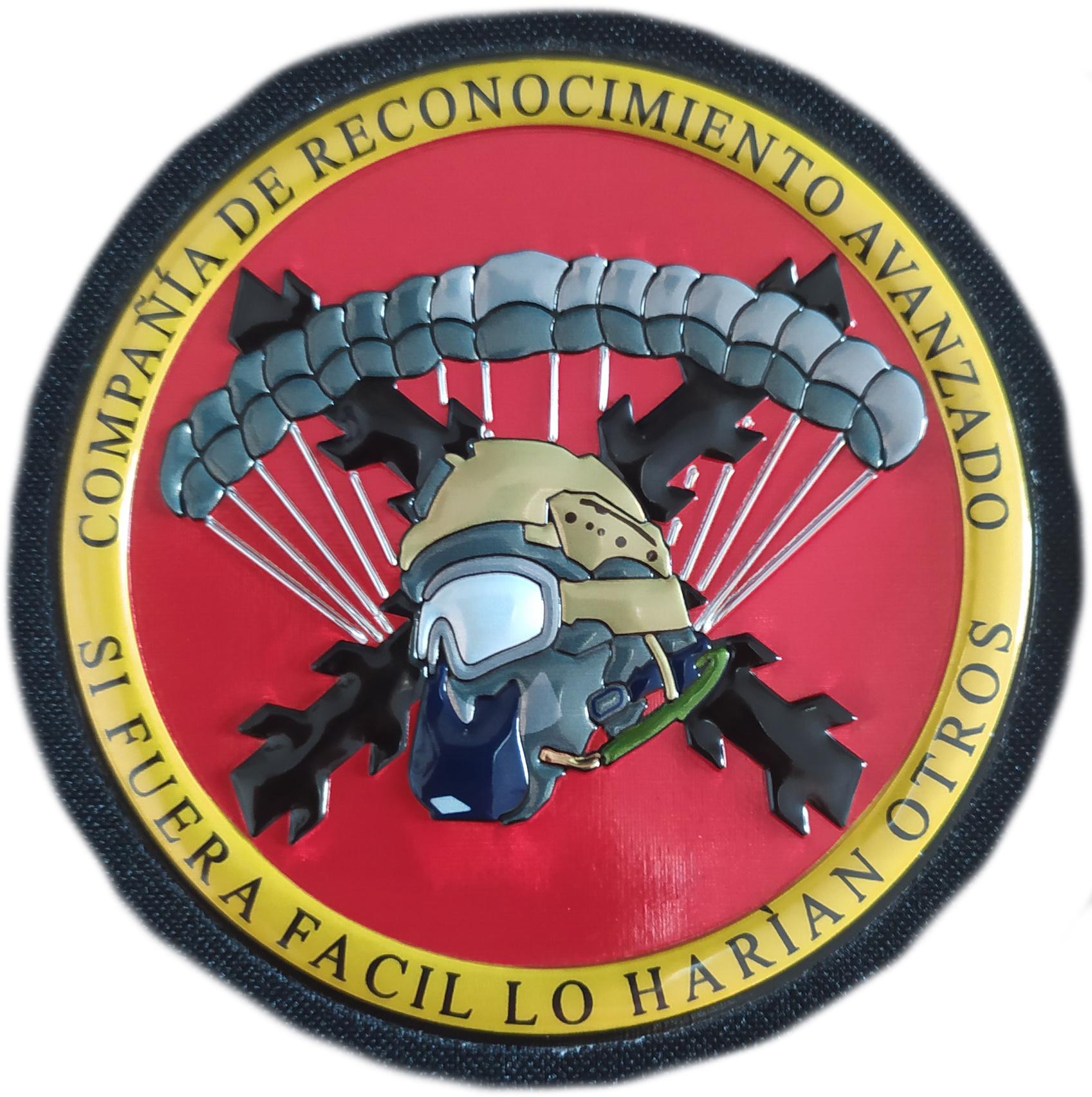 Ejército de tierra BRIPAC Brigada Paracaidista Compañía de Reconocimiento Avanzado parche insignia emblema patch ecusson Army 