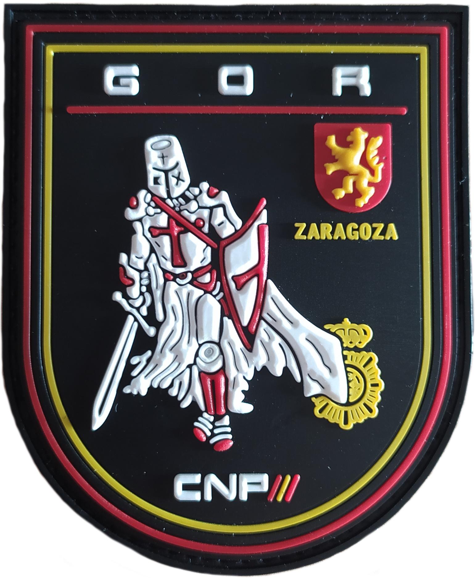 Policía Nacional CNP Grupo Operativo de Respuesta GOR Zaragoza parche insignia emblema distintivo patch ecusson