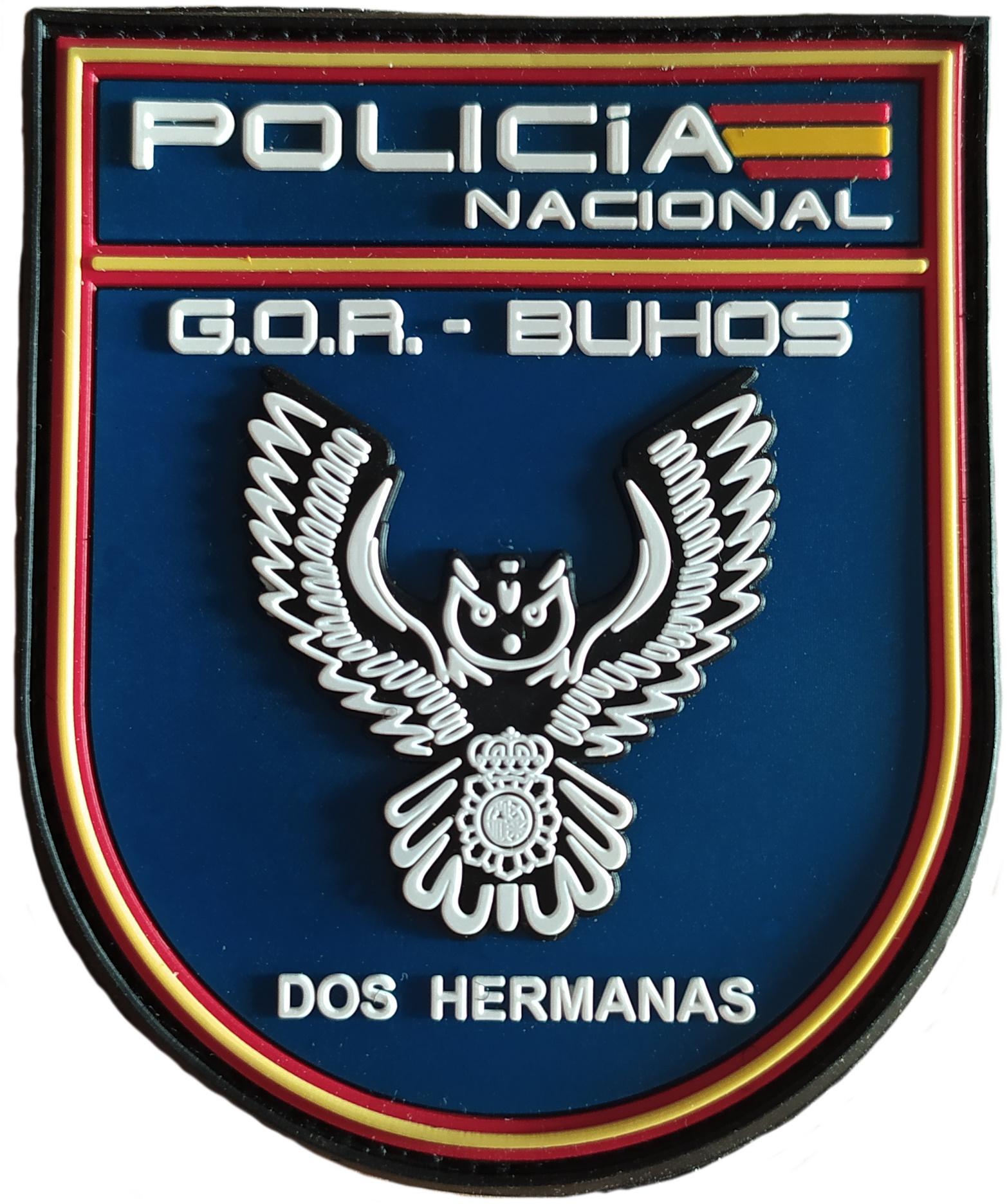 Policía Nacional CNP Grupo Operativo de Respuesta GOR Dos Hermanas Buhos parche insignia emblema distintivo patch ecusson