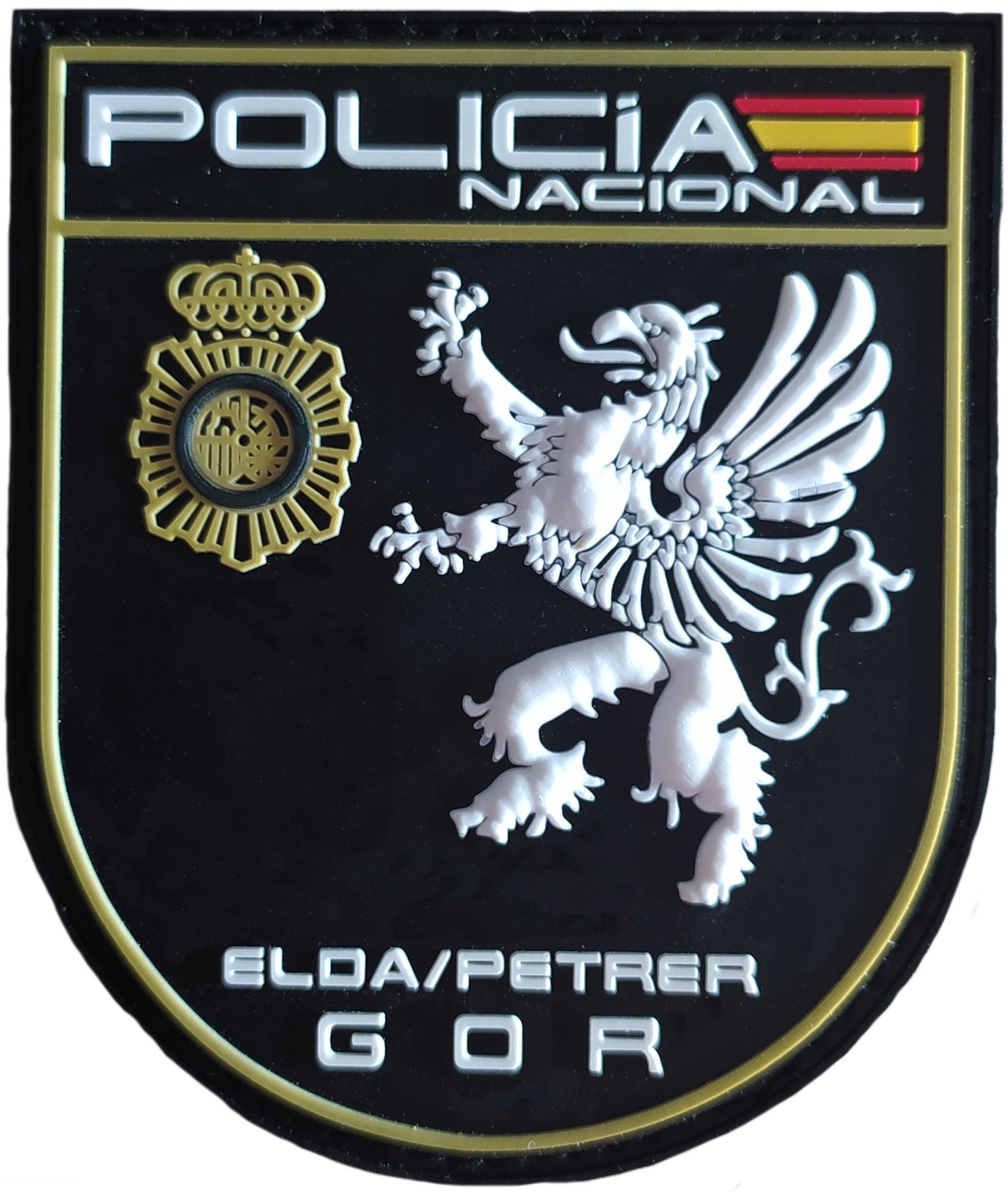 Policía Nacional CNP Grupo Operativo de Respuesta GOR Elda Petrer parche insignia emblema patch ecusson Police