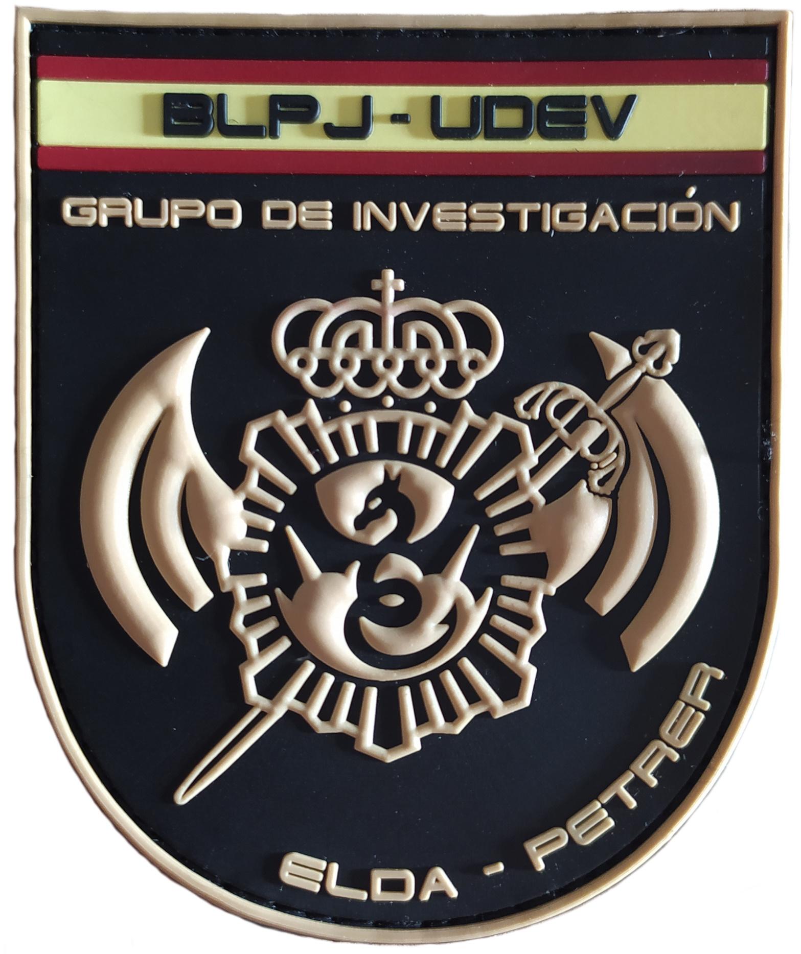 Policía Nacional CNP Grupo de Investigación Elda Petrer UDEV BLPJ parche insignia emblema patch ecusson Police
