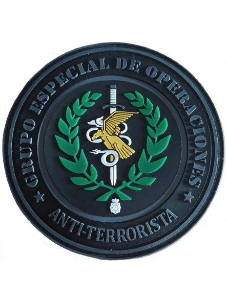 Policía Nacional GEO Grupo Especial de Operaciones Antiterrorista parche insignia emblema distintivo Swat Team