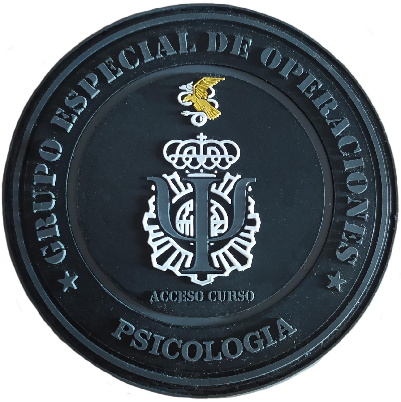 Policía Nacional GEO Grupo Especial de Operaciones Acceso Curso Psicología parche insignia emblema distintivo Swat Team