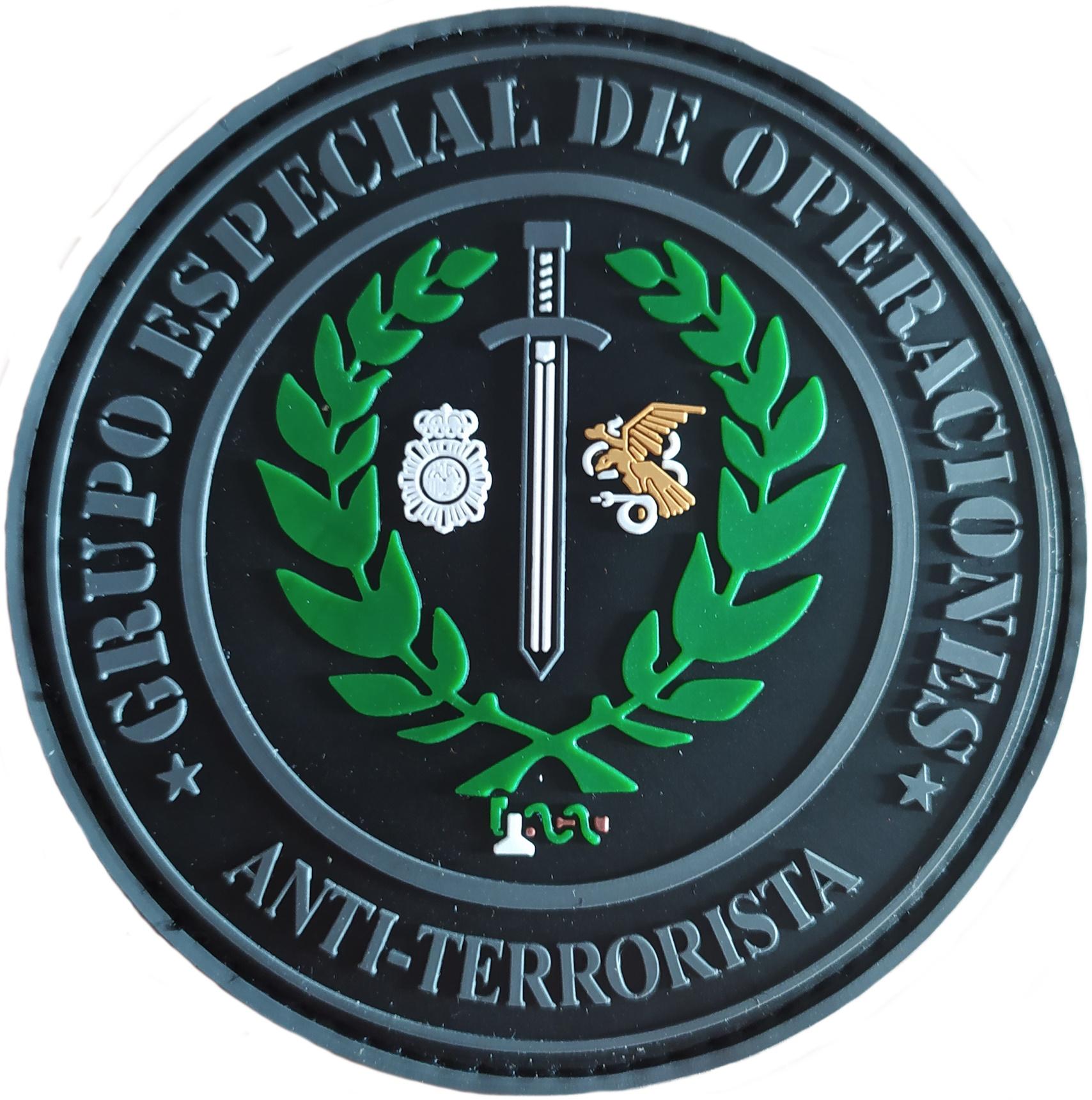 Policía Nacional GEO Grupo Especial de Operaciones Antiterrorista parche insignia emblema distintivo Swat Team