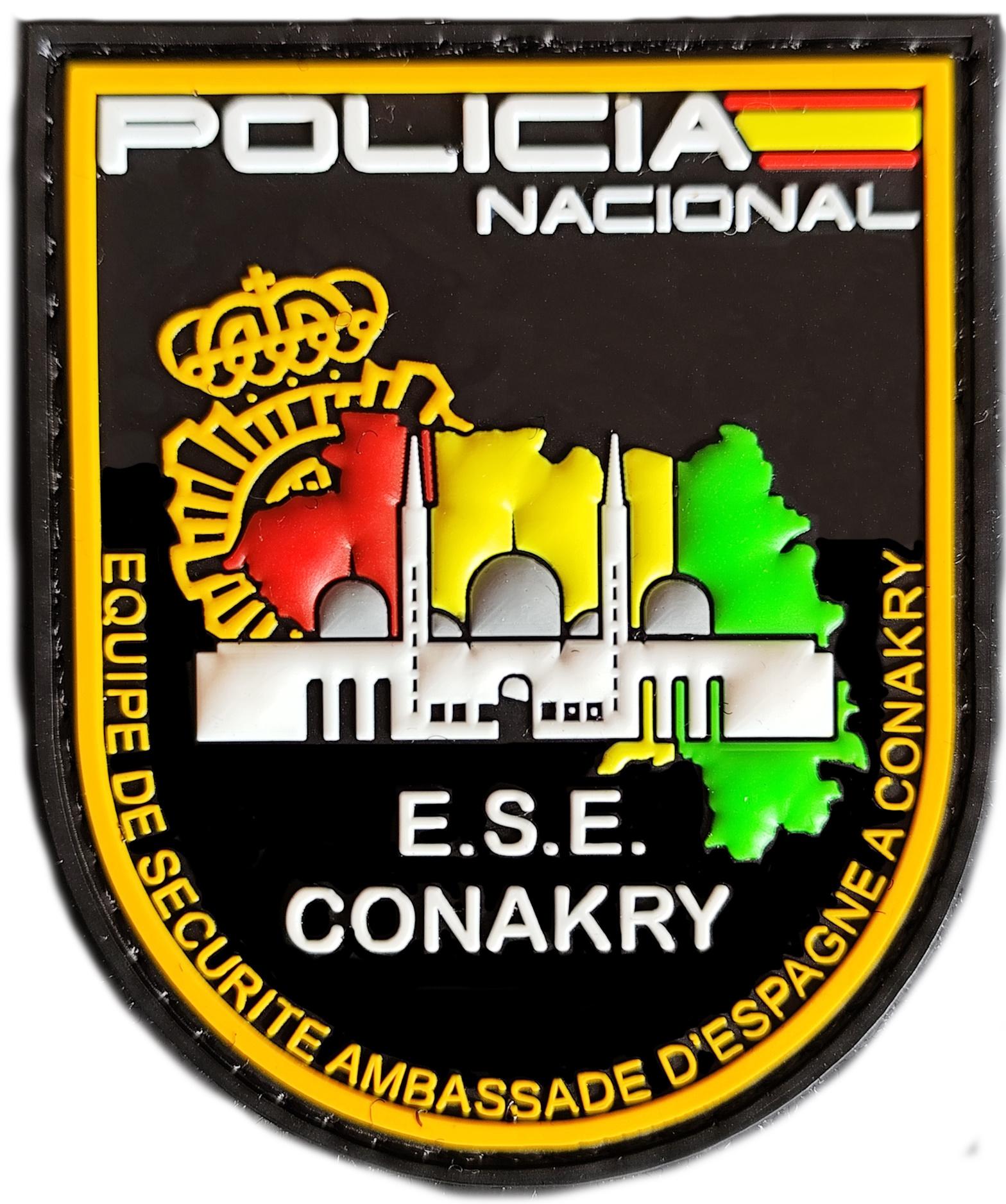 Policía Nacional ESE Equipo de Seguridad Embajada de España en Guinea Conakry parche insignia emblema ecusson patch police
