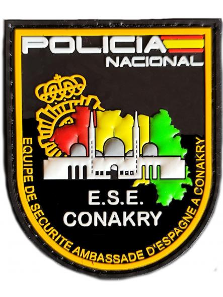 Policía Nacional ESE Equipo de Seguridad Embajada de España en Guinea Conakry parche insignia emblema ecusson patch police [0]