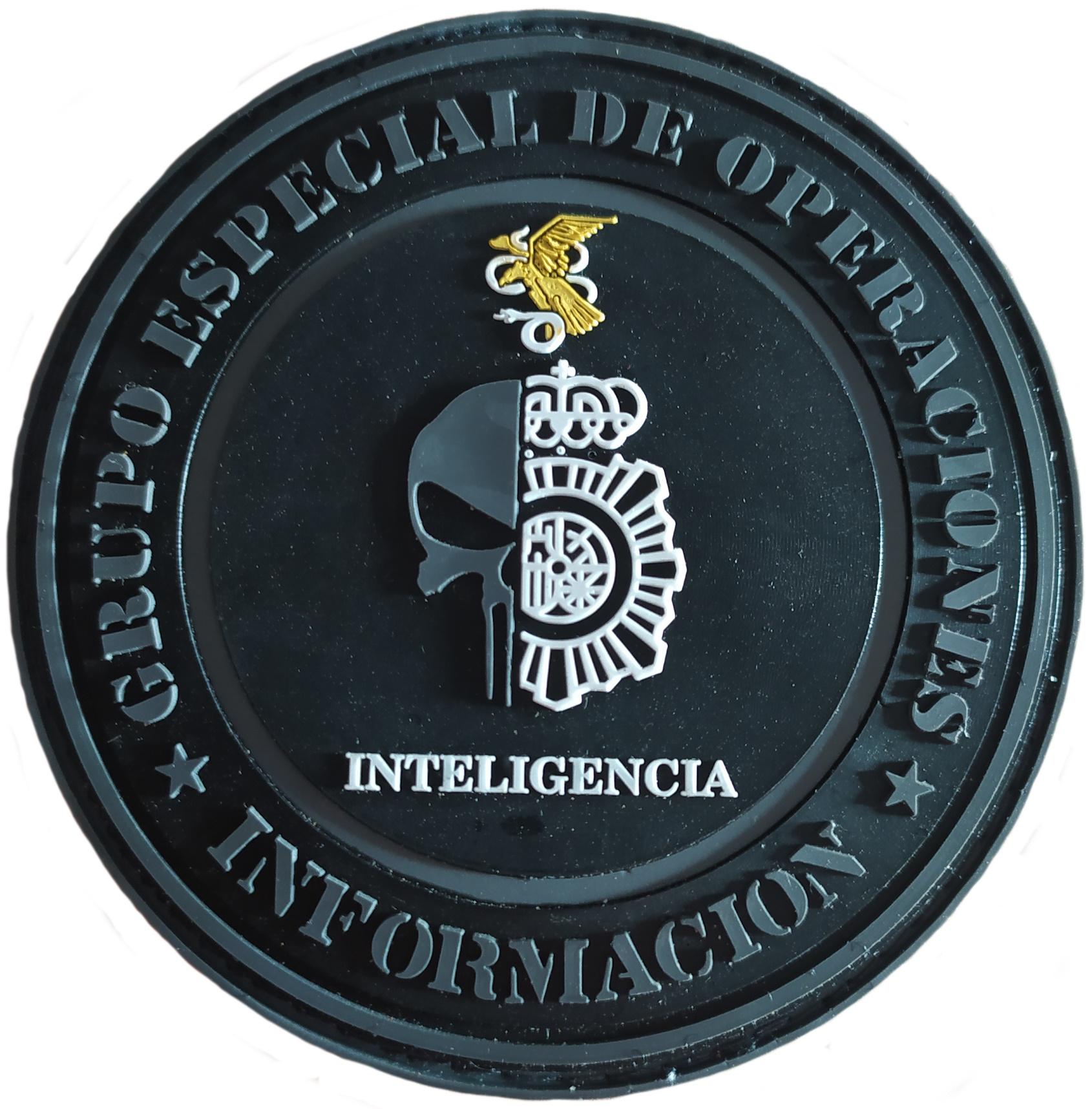 Policía Nacional GEO Grupo Especial de Operaciones Inteligencia Información parche insignia emblema distintivo Swat Team