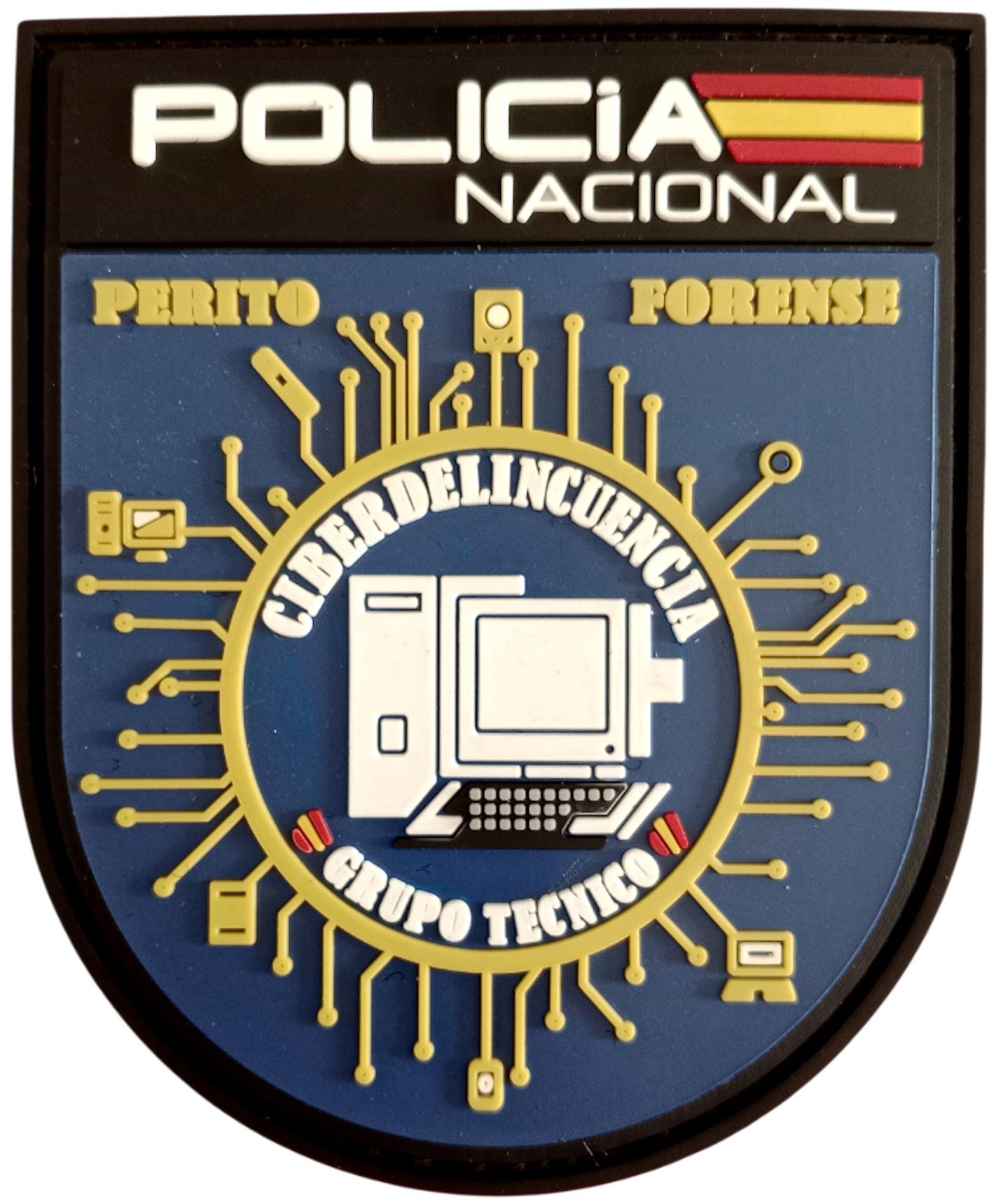 Policía Nacional CNP Ciberdelincuencia Grupo Técnico Perito Forense ordenadores equipos parche insignia emblema patch ecusson Police