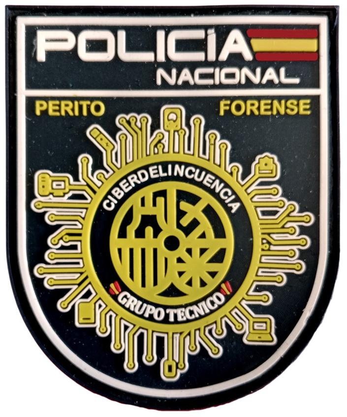 Policía Nacional CNP Ciberdelincuencia Grupo Técnico Perito Forense Líneas Redes parche insignia emblema patch ecusson Police