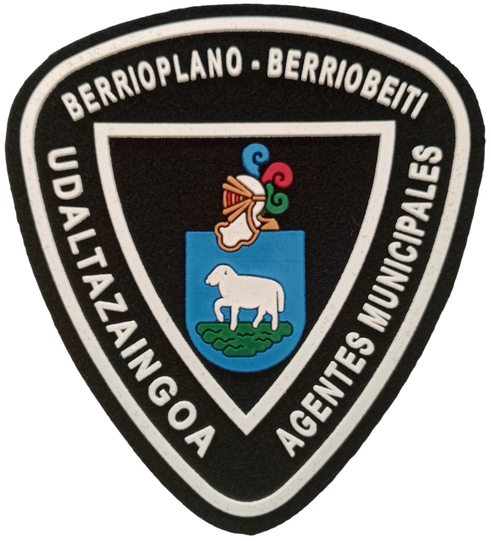 Policía Agentes Municipales Udaltzaingoa Berrioplano Berriobeiti Euskadi País Vasco parche insignia emblema ecusson Police patch