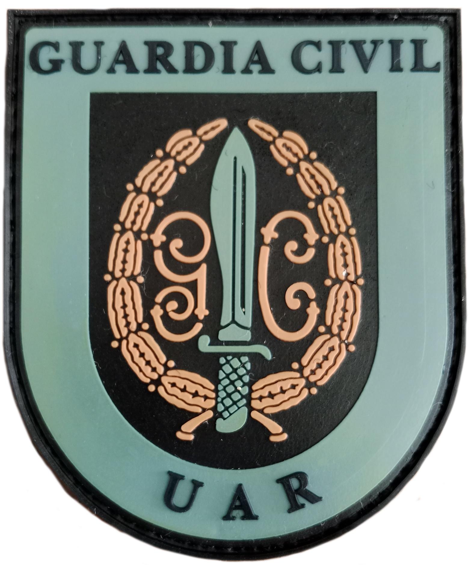 Guardia civil UAR Unidad de Acción Rural verde parche insignia emblema distintivo police swat patch ecusson 