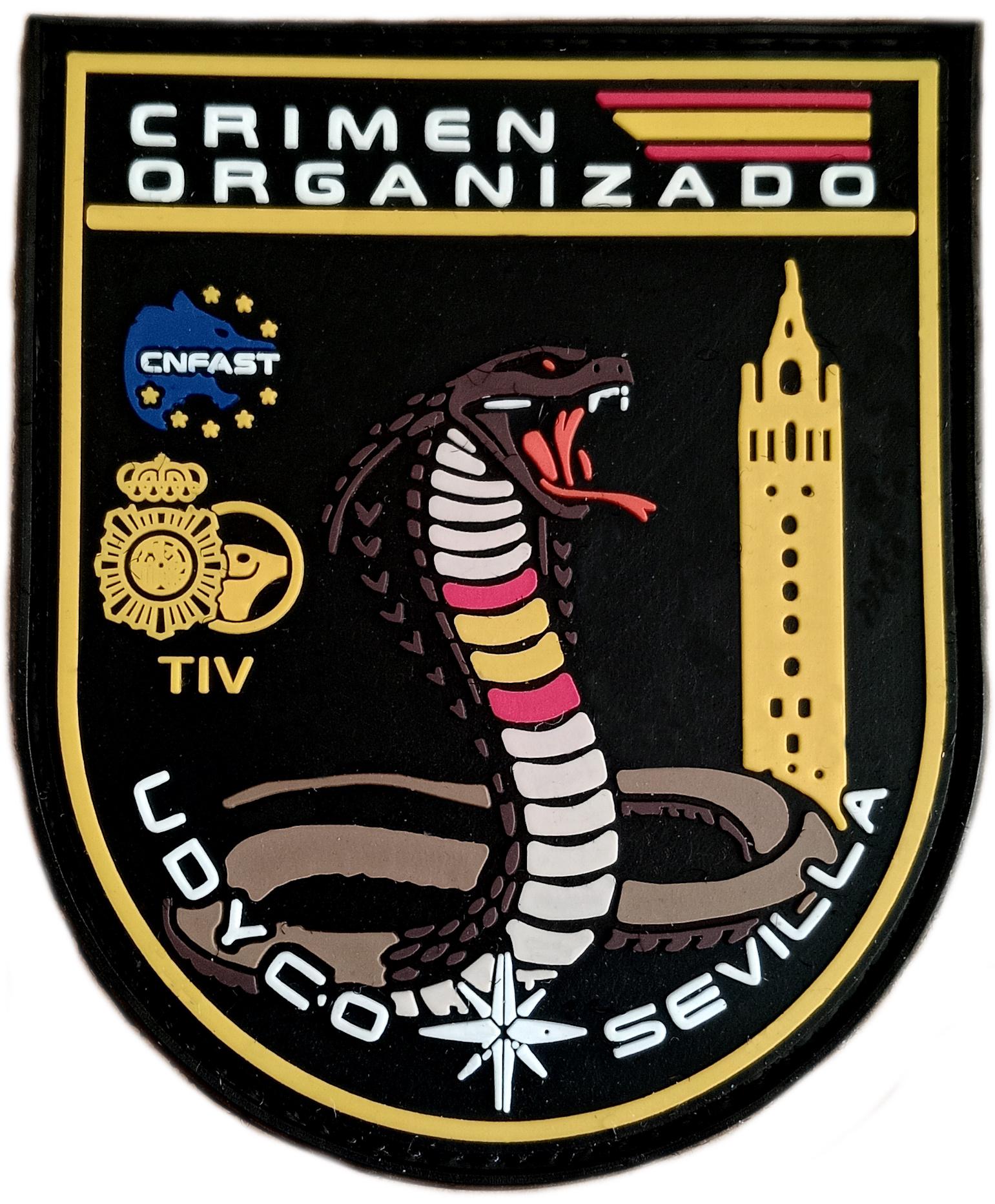 Policía Nacional CNP UDYCO Sevilla Unidad de delincuencia y crimen organizado parche insignia emblema ecusson police patch