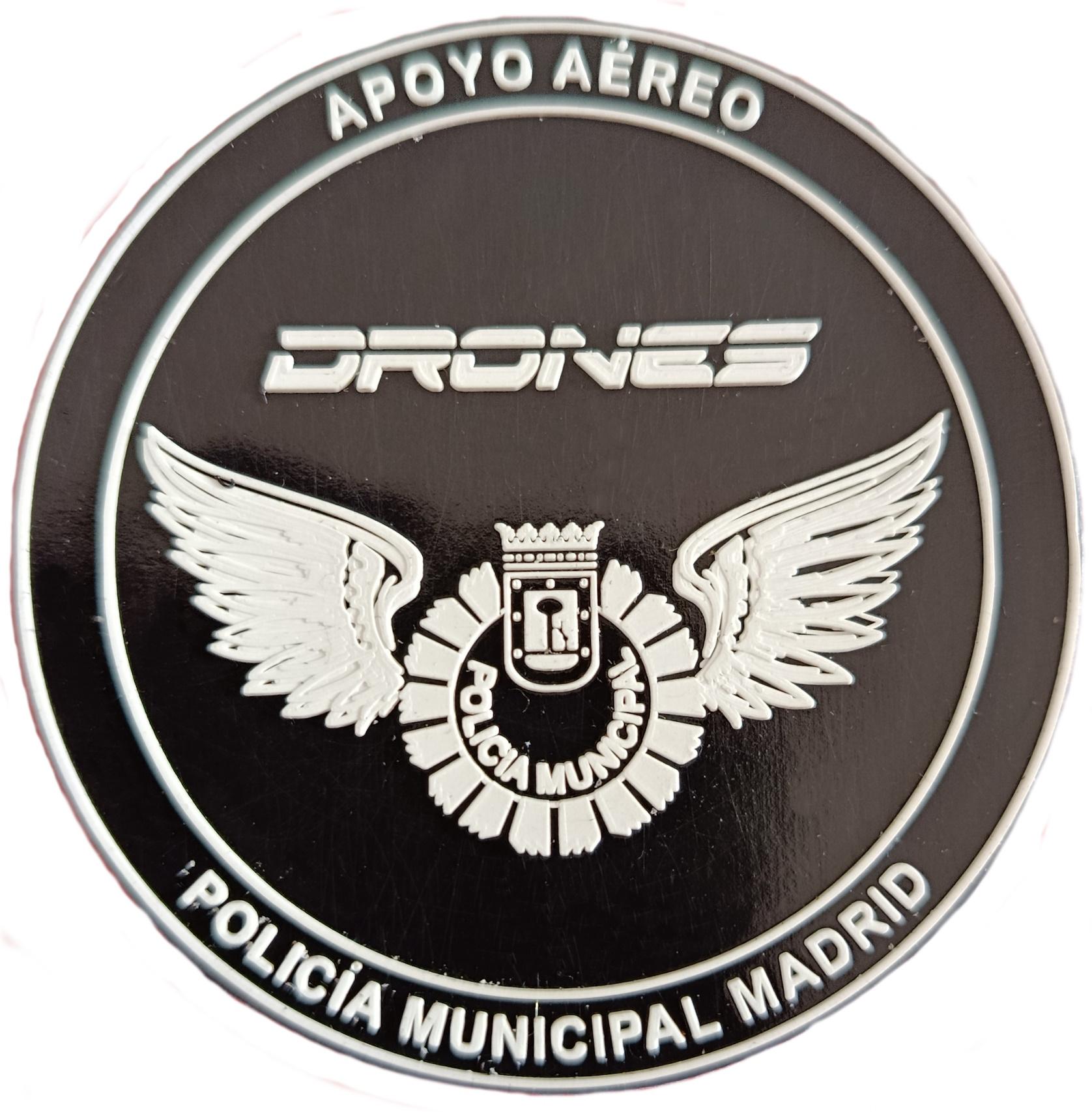 Policía Municipal Madrid Apoyo Aéreo Drones parche insignia emblema distintivo police patch ecusson
