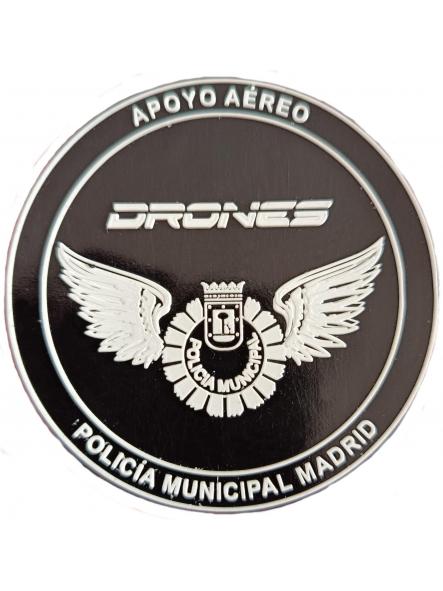 Policía Municipal Madrid Apoyo Aéreo Drones parche insignia emblema distintivo police patch ecusson