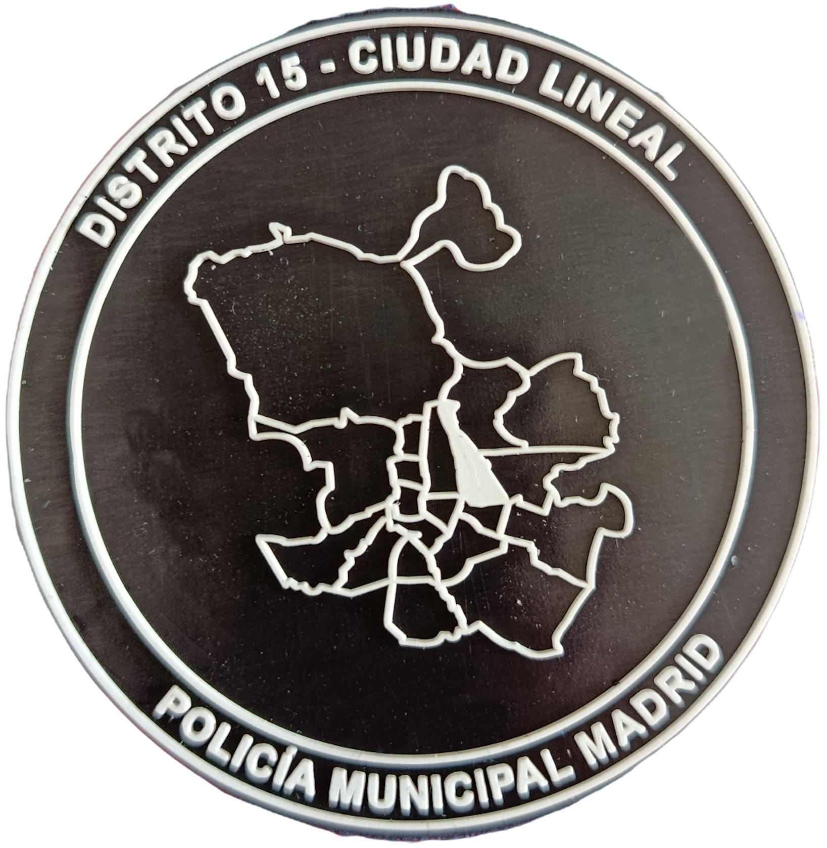 Policía Municipal Madrid Distrito 15 Ciudad Lineal parche insignia emblema distintivo police patch ecusson