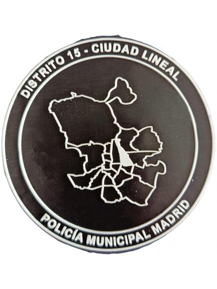 Policía Municipal Madrid Distrito 15 Ciudad Lineal parche insignia emblema distintivo police patch ecusson
