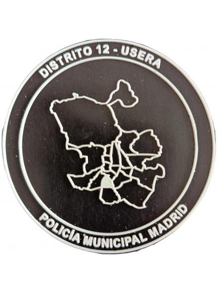 Policía Municipal Madrid Distrito 12 Usera parche insignia emblema distintivo police patch ecusson