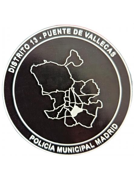 Policía Municipal Madrid Distrito 13 Puente de Vallecas parche insignia emblema distintivo police patch ecusson