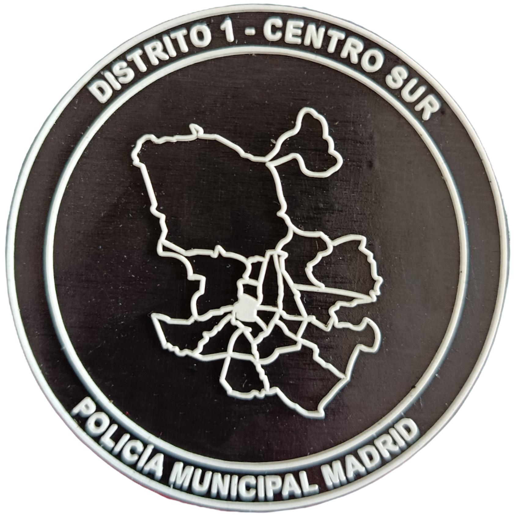 Policía Municipal Madrid Distrito 1 Centro Sur parche insignia emblema distintivo police patch ecusson