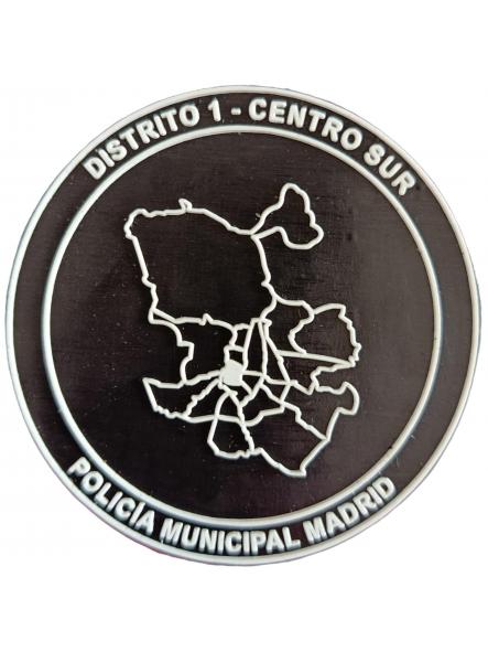 Policía Municipal Madrid Distrito 1 Centro Sur parche insignia emblema distintivo police patch ecusson