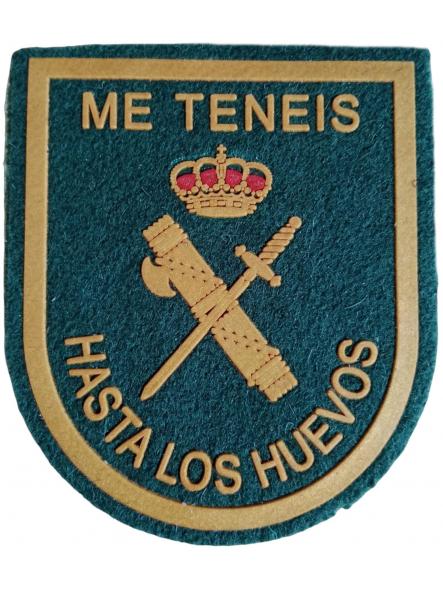 Guardia civil Me tenéis hasta los huevos parche insignia emblema distintivo police patch ecusson 