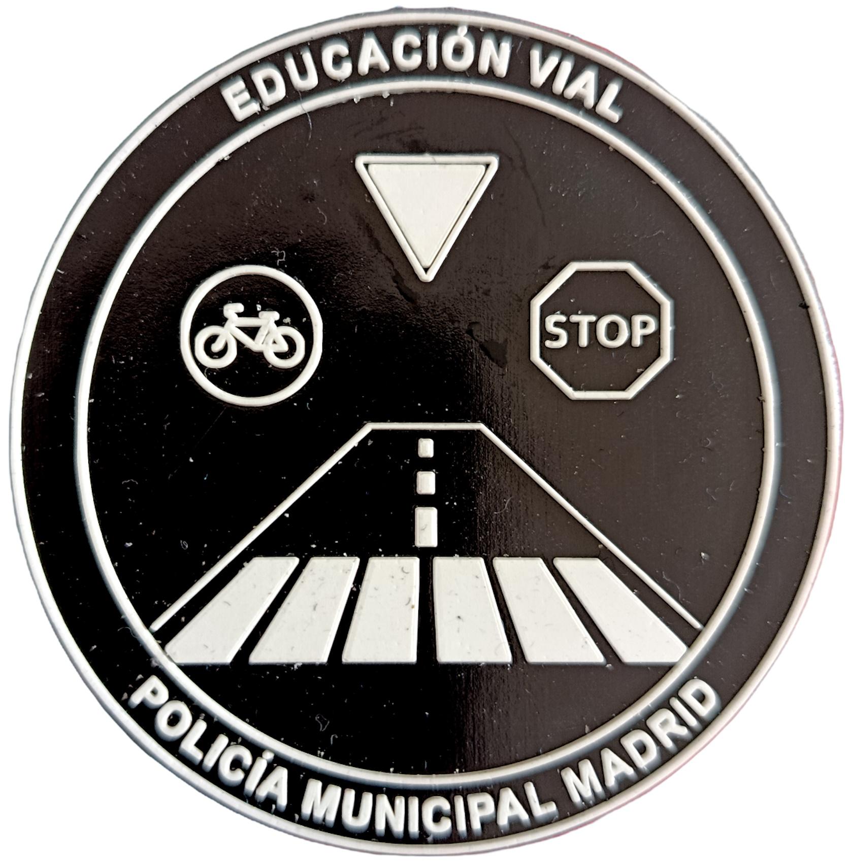 Policía Municipal Madrid Educación Vial parche insignia emblema distintivo police patch ecusson