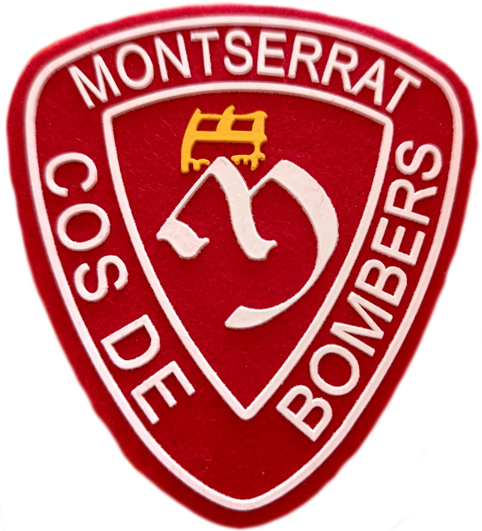 Bomberos Montserrat Cos de Bombers parche insignia emblema Fire Dept patch ecusson