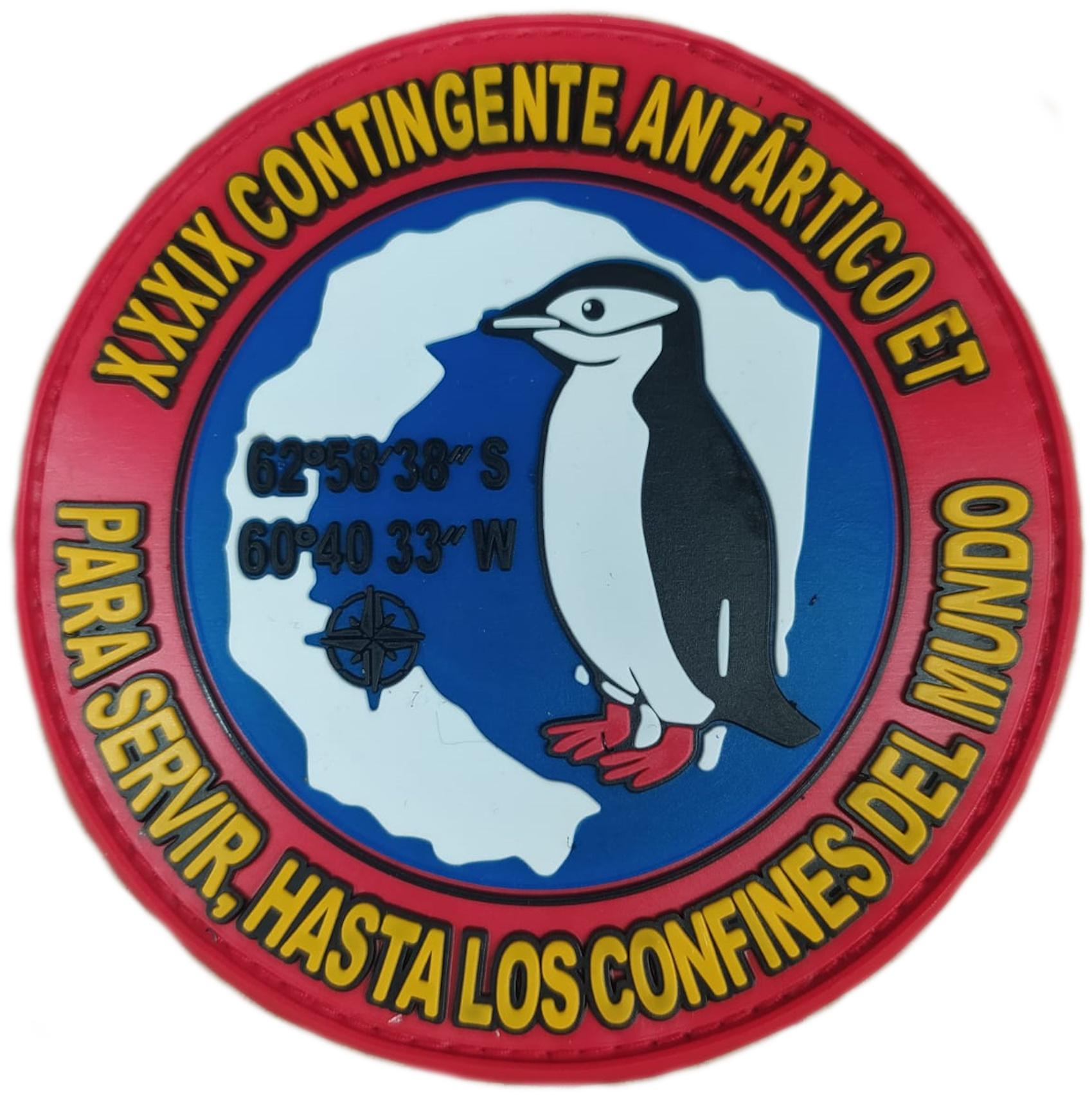 Armada Española Ejército XXXIX Contingente Antártico para servir hasta los confines del mundo parche insignia emblema distintivo Navy patch ecusson