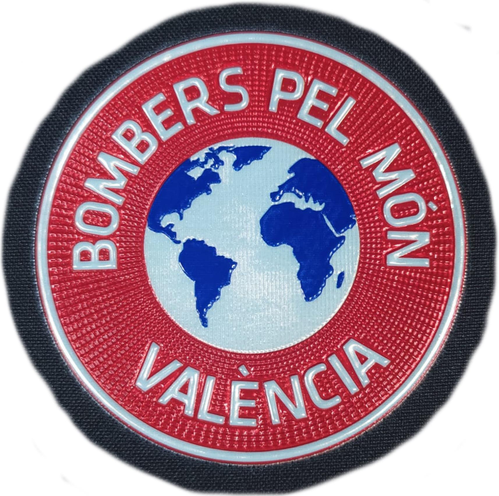 Bomberos por el Mundo Valencia Bombers pel Món parche insignia emblema patch Fire Dept ecusson pompiers 