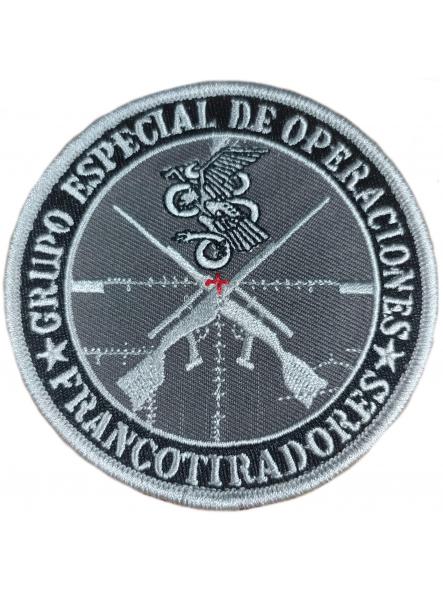 Policía Nacional GEO Grupo Especial de Operaciones Francotiradores parche insignia emblema distintivo Swat Team [0]