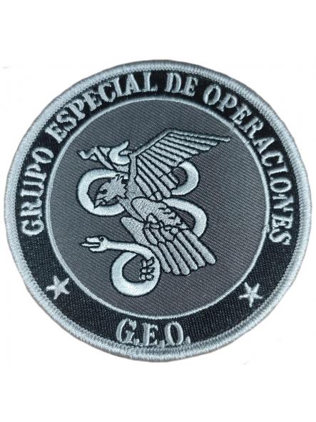 Policía Nacional GEO Grupo Especial de Operaciones Bordado parche insignia emblema distintivo Swat Team [0]