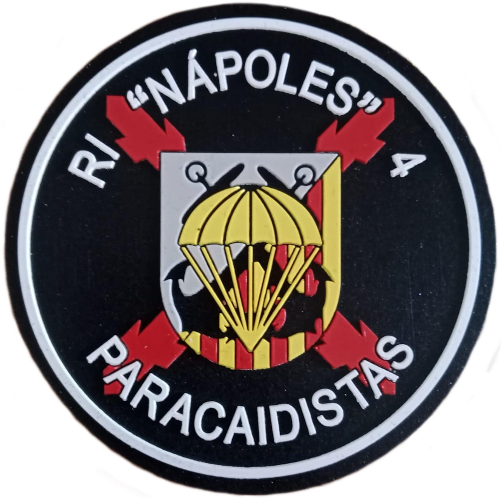 Ejército de Tierra Regimiento Infantería Nápoles 4 Paracaidistas BRIPAC parche insignia emblema ecusson patch